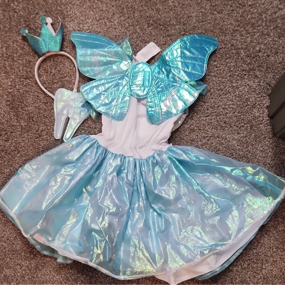 Tooth Fairy Costume iridescent Blue White Fairy Costume size small - Picture 5 of 8